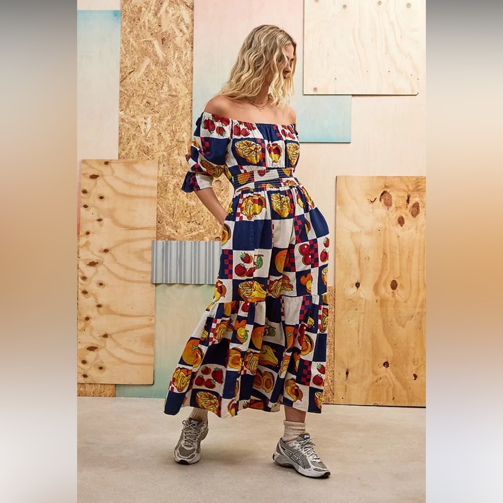 Damson Madder Winnifred Fruit Print Dress
